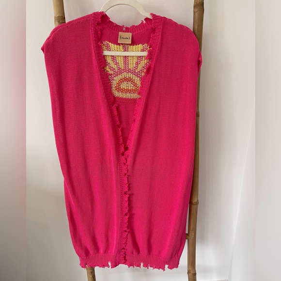 NUDE 100% Cotton relaxed fit sweater vest. - Picture 2 of 9